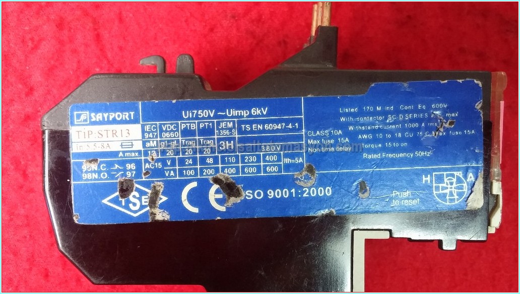 SAYPORT STR 13 5,5-8A MOTOR KORUMA