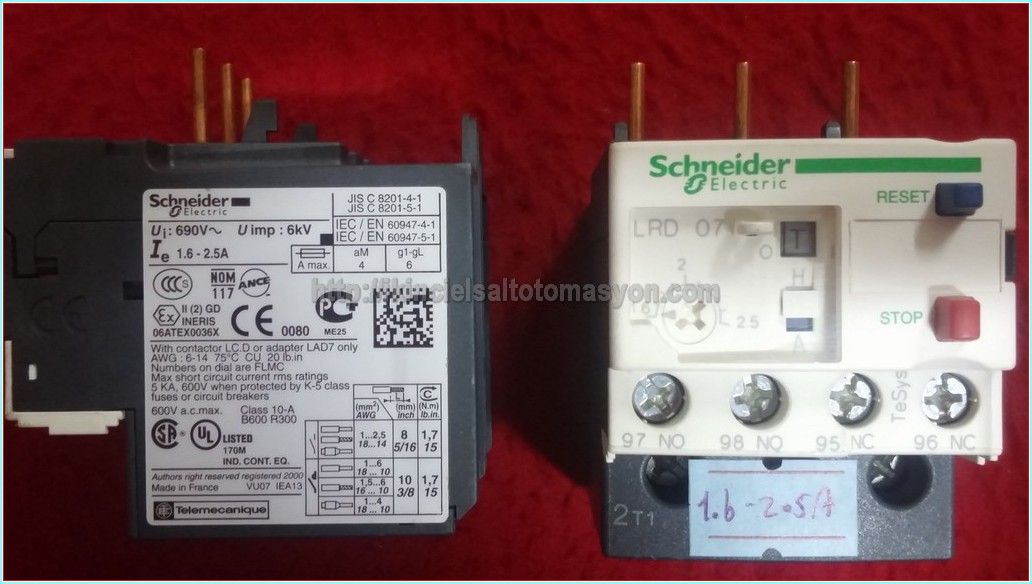 SCHNEİDER LRD 07 1,6-2,5A MOTOR KORUMA