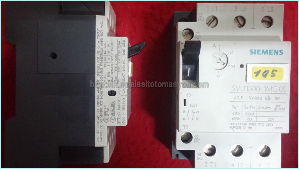 SIEMENS 3VU1300-1MG00 1-1,6 MOTOR KORUMA