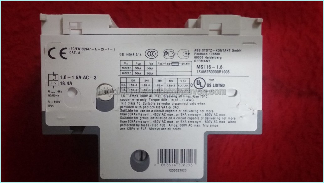 SIEMENS 3VU1300-1MG00 1-1,6 MOTOR KORUMA
