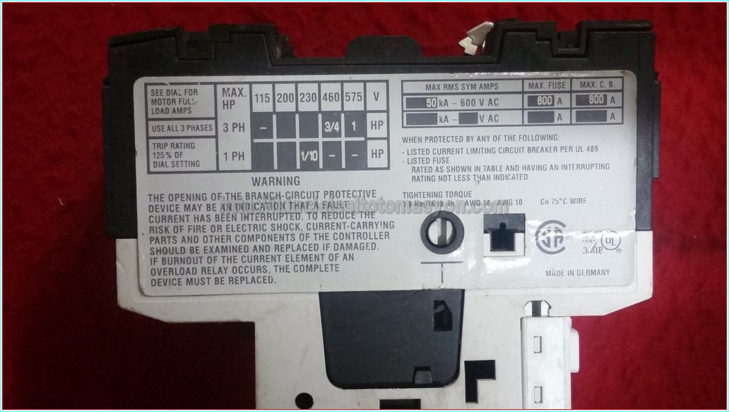 SIEMENS 3VU1300-1MG00 1-1,6 MOTOR KORUMA
