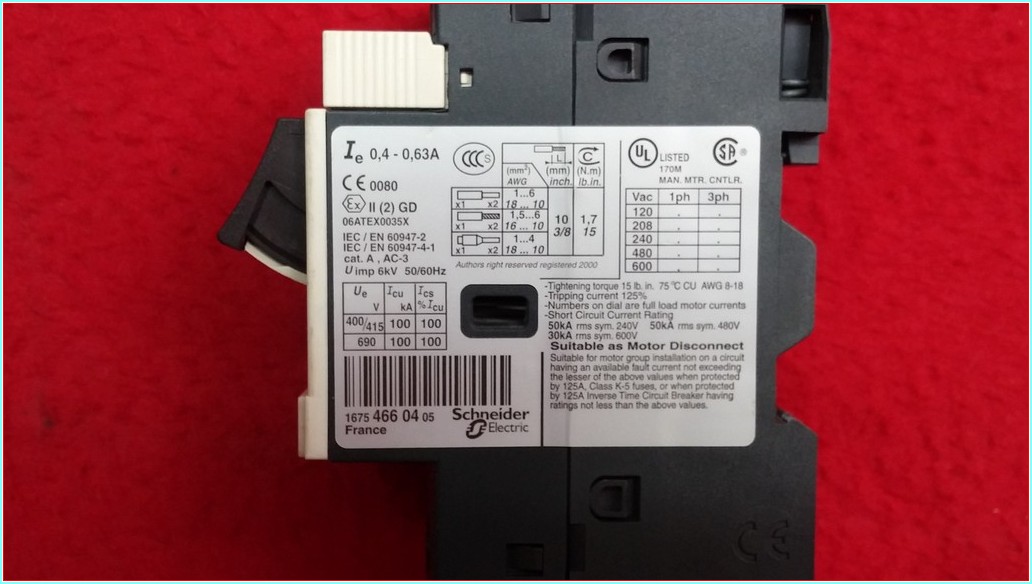 TELEMECANİQUE GV2ME04 0,4-0,63A MOTOR KORUMA SIFIR KUTULU SCHNEİDER