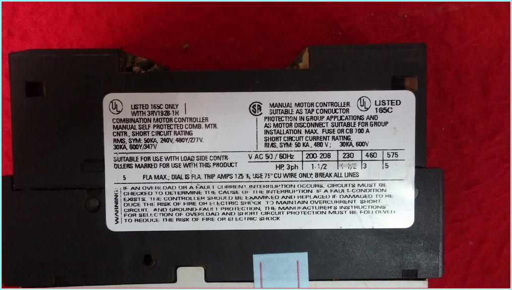 SIEMENS 3RV1021-1FA10 3,5-5A SIRIUS MOTOR KORUMA