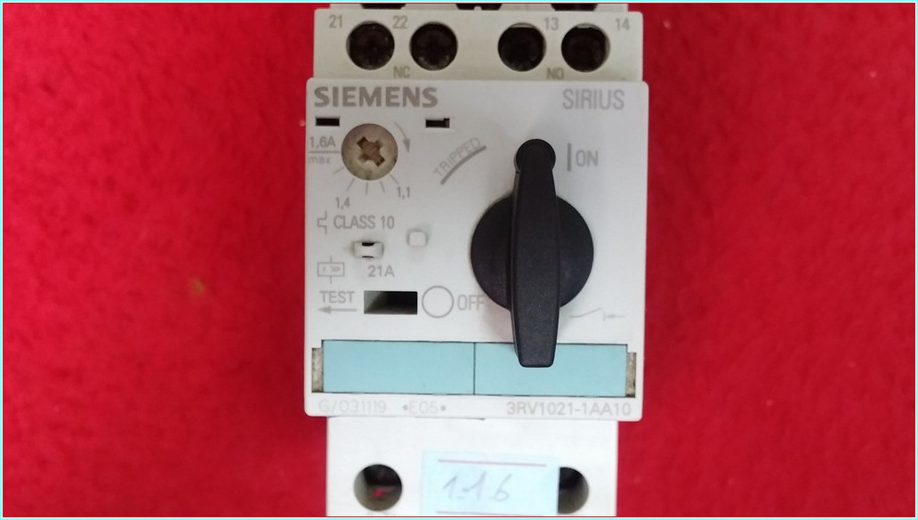 SIEMENS 3RV1021-1AA10 1,1-1,6A SIRIUS MOTOR KORUMA