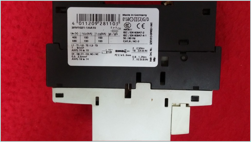 SIEMENS 3RV1021-1AA10 1,1-1,6A SIRIUS MOTOR KORUMA