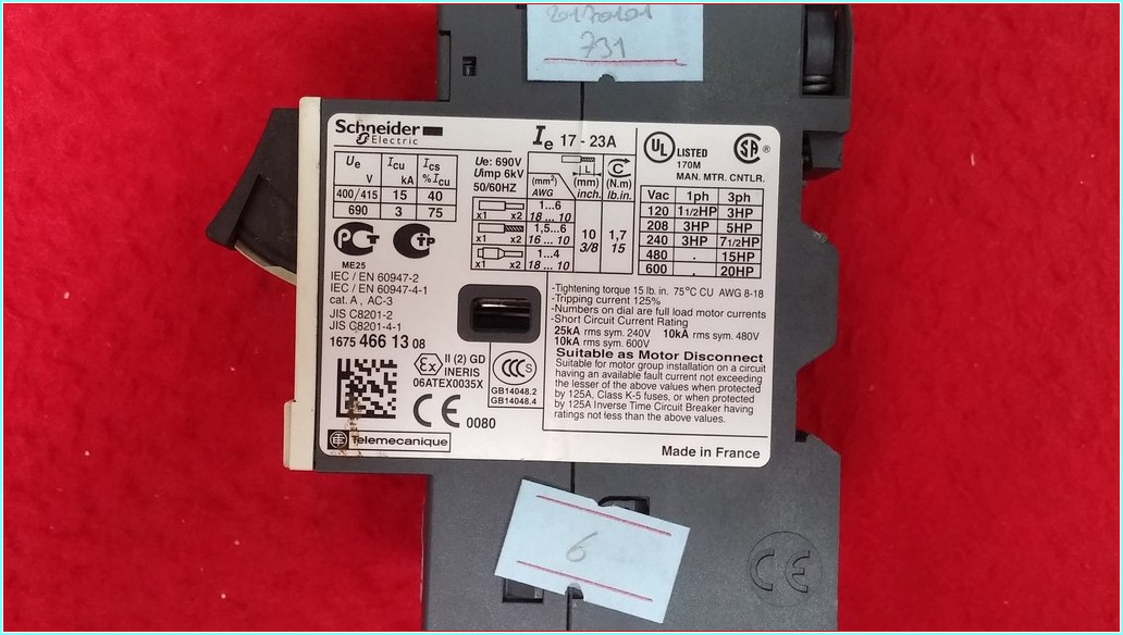TELEMECANİQUE GV2ME21 17-23A MOTOR KORUMA