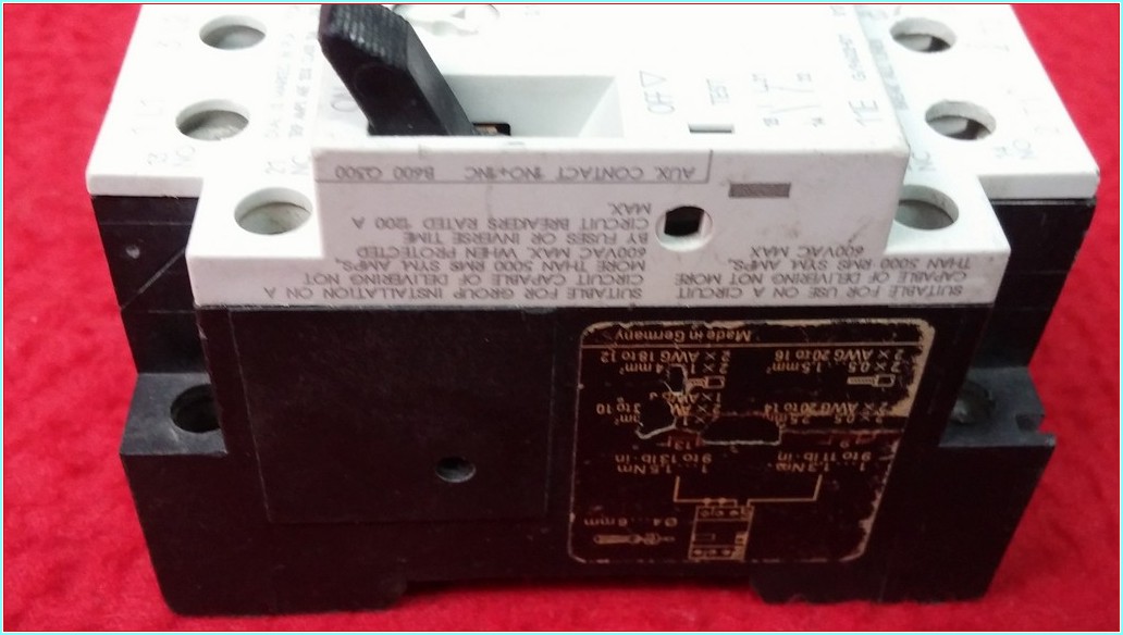SIEMENS 3VU1300-1MB00 0,1-0,16A YARDIMCI KONTAKLI MOTOR KORUMA 