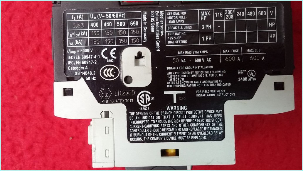 EATON PKZM0-0,63 60947 MOELLER XTPRP63BC1 0,4-0,63A KZM0-0,63-EA MOTOR KORUMA