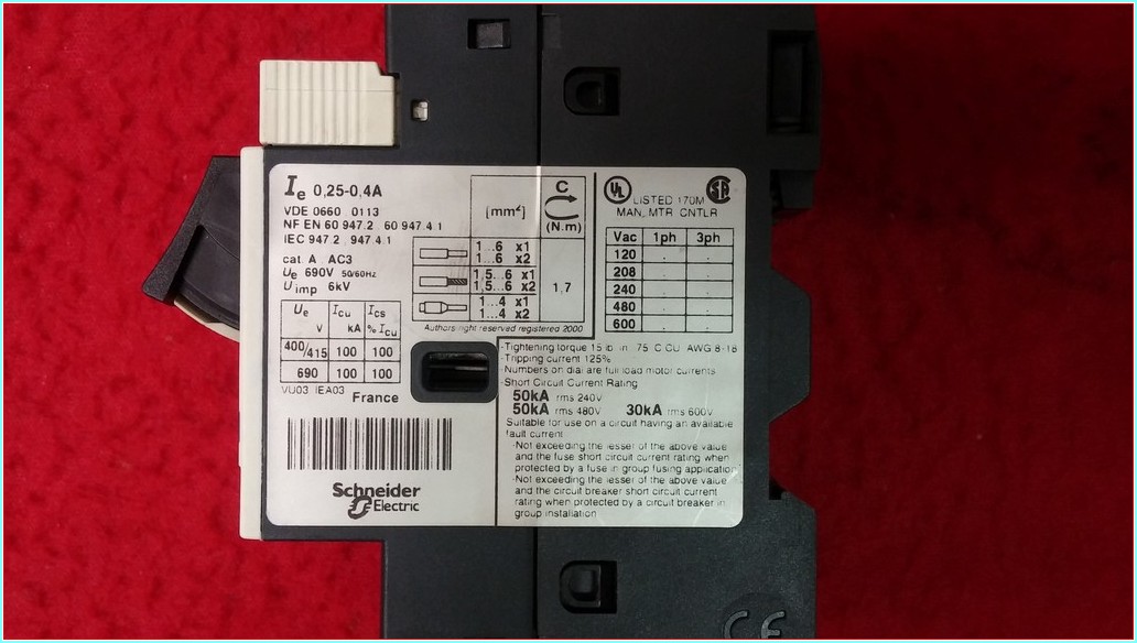 TELEMECANİQUE GV2ME03 0,25-0,4A MOTOR KORUMA