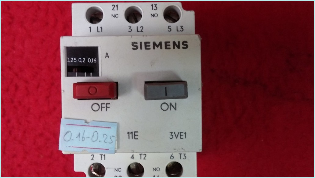 SIEMENS 3VE1010-2C 0,16-0,25A MOTOR KORUMA