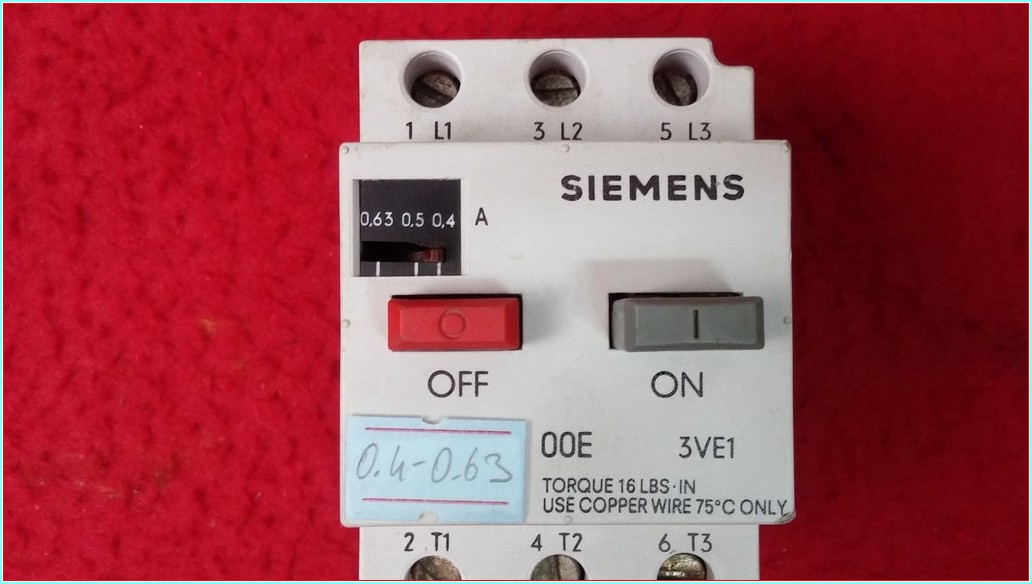 SIEMENS 3VE1000-2E 0,4-0,63A MOTOR KORUMA