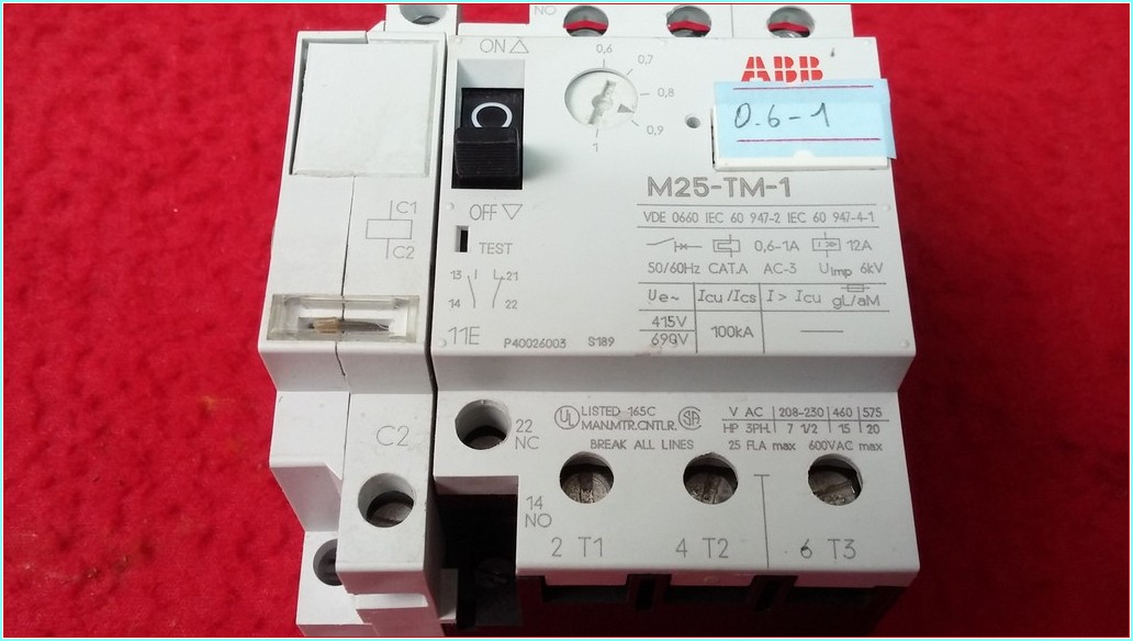 ABB M25-TM-1 0,6-1A YARDIMCI KONTAKLI MOTOR KORUMA