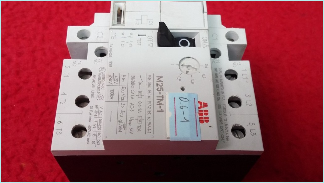 ABB M25-TM-1 0,6-1A YARDIMCI KONTAKLI MOTOR KORUMA