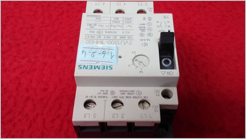 SIEMENS 3VU1300-1MH00 1,6-2,4A YARDIMCI KONTAKLI MOTOR KORUMA