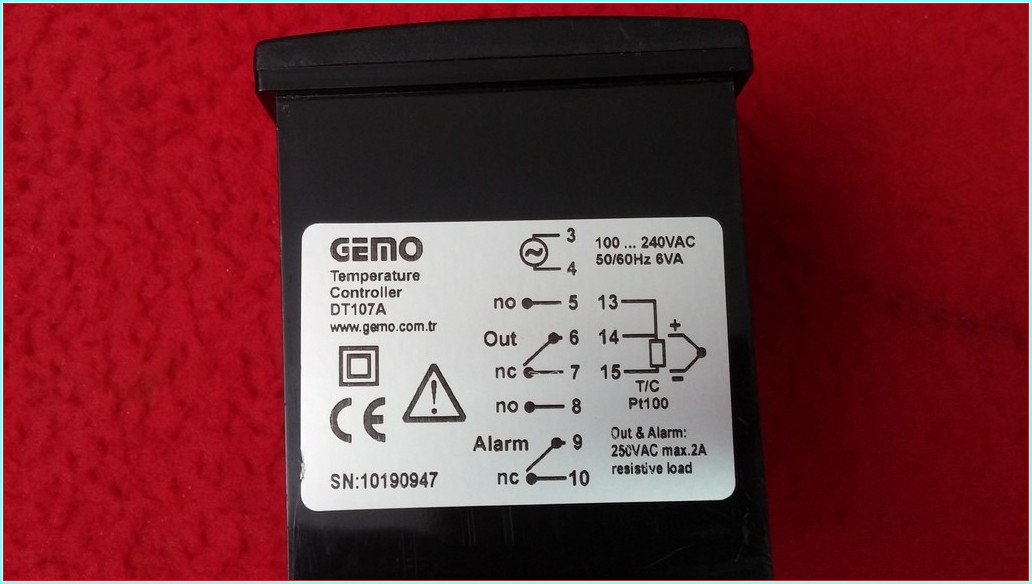 GEMO DT107A TEMPERATURE CONTROLLER