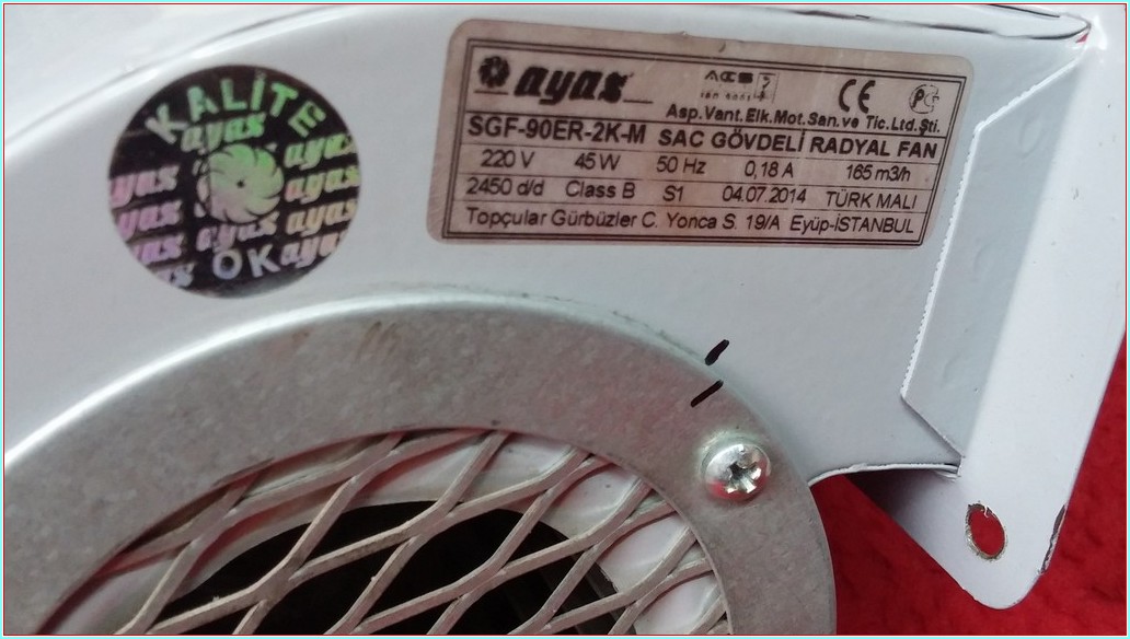 AYAS SGF-90ER-2K-M SAC GÖVDELİ RADYAL FAN