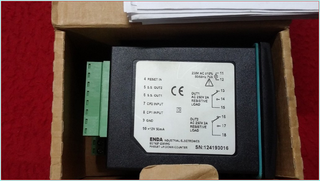 ENDA EC762F-230VAC EC762F EC762 SIFIR KUTULU İLERİ GERİ SAYICI TERMOSTAT