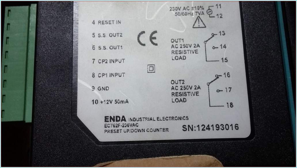 ENDA EC762F-230VAC EC762F EC762 SIFIR KUTULU İLERİ GERİ SAYICI TERMOSTAT
