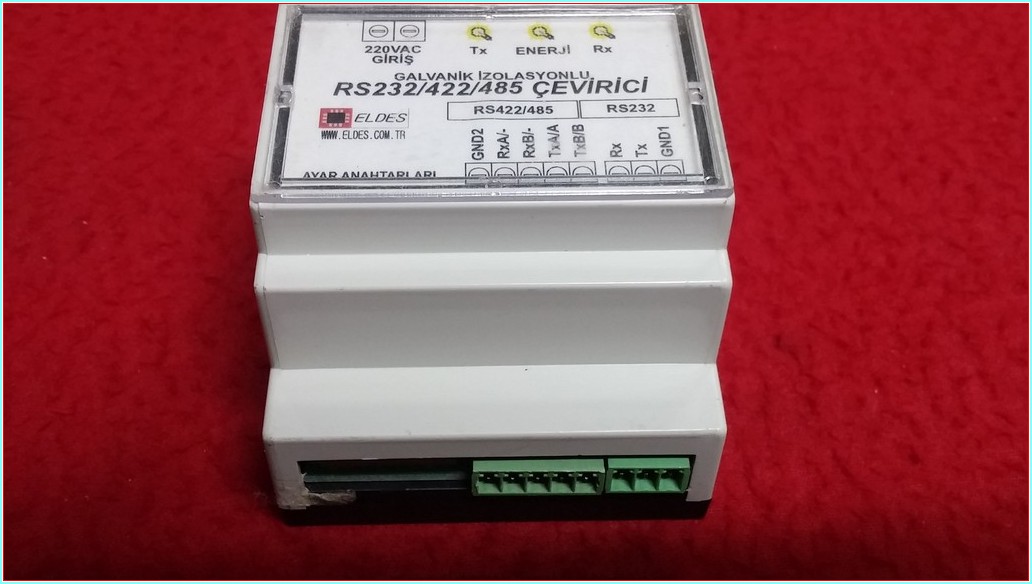 ELDES RS232-422-485 GALVANİZ İZALASYONLU ÇEVİRİCİ