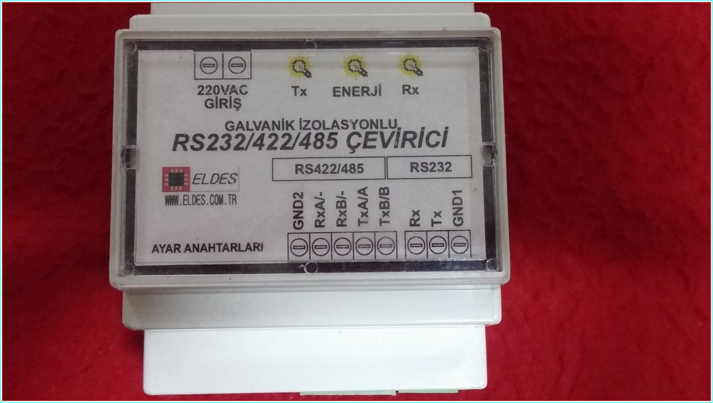 ELDES RS232-422-485 GALVANİZ İZALASYONLU ÇEVİRİCİ