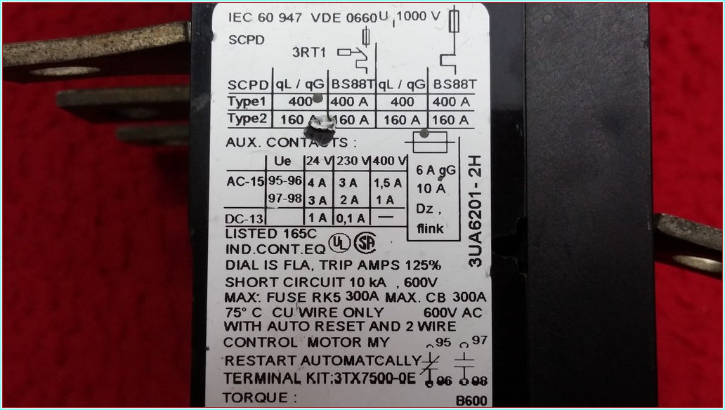 SIEMENS 3UA6201-2H 55-80A TERMİK MOTOR KORUMA