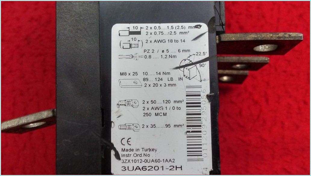 SIEMENS 3UA6201-2H 55-80A TERMİK MOTOR KORUMA