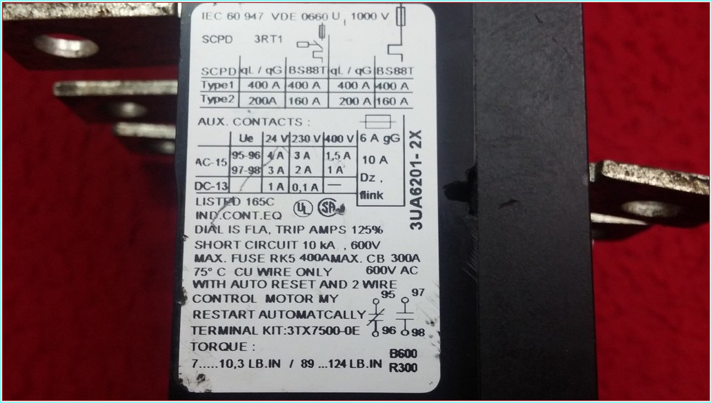 SIEMENS 3UA6201-2X 80-110A TERMİK MOTOR KORUMA 
