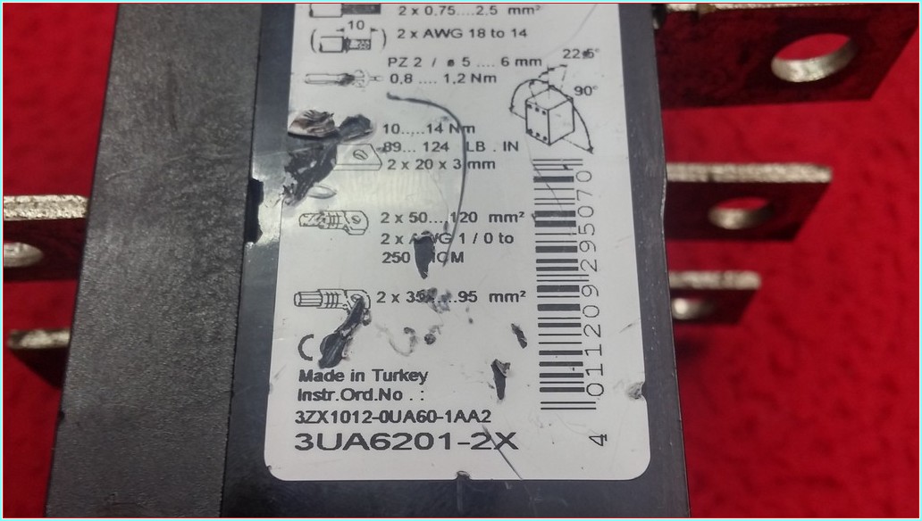 SIEMENS 3UA6201-2X 80-110A TERMİK MOTOR KORUMA 