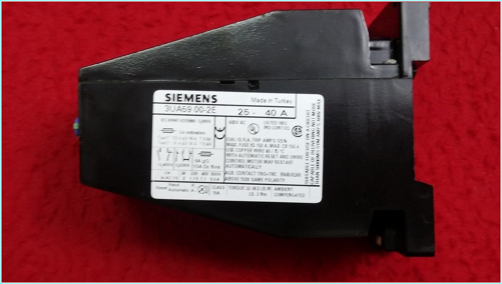 SIEMENS 3UA59 00-2E 25-40A TERMİK MOTOR KORUMA