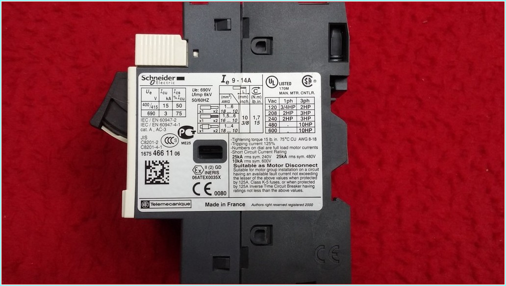 SCHNEİDER GV2ME16 9-14A ŞARTEL TİPİ MOTOR KORUMA