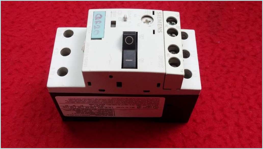 SIEMENS 3RV1011-1GA10 4,5-6,3A ŞARTEL TİPİ MOTOR KORUMA
