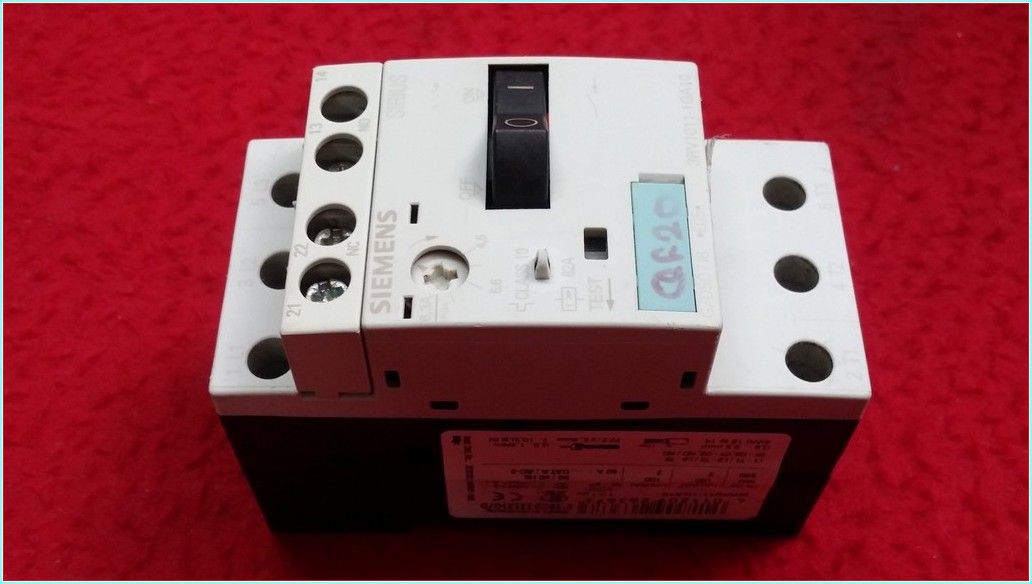 SIEMENS 3RV1011-1GA10 4,5-6,3A ŞARTEL TİPİ MOTOR KORUMA