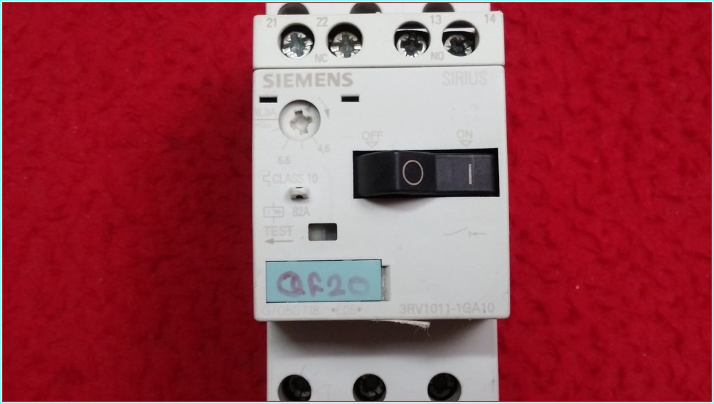 SIEMENS 3RV1011-1GA10 4,5-6,3A ŞARTEL TİPİ MOTOR KORUMA