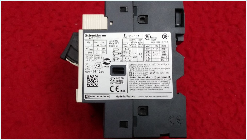 SCHNEİDER GV2ME20 SIFIR KUTULU 13-18A MOTOR DEVRE KESİCİ TERMİK