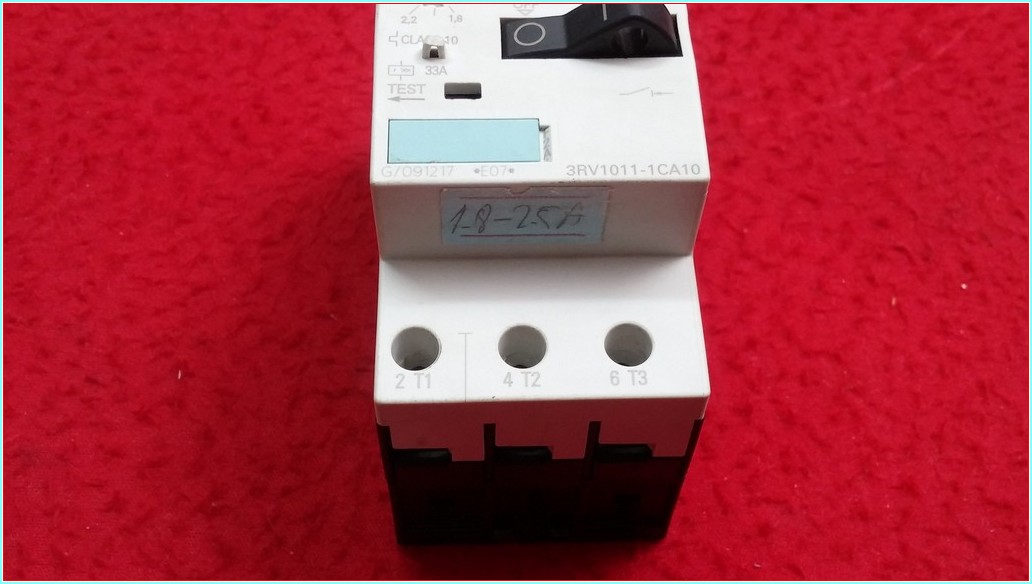 SIEMENS 3RV1011-1CA10 1,8-2,5A ŞARTEL TİPİ MOTOR KORUMA