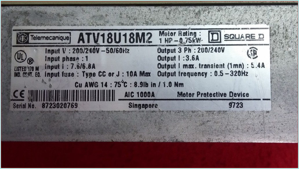 TELEMECANİQUE ATV18U18M2 0,75 KW SÜRÜCÜ