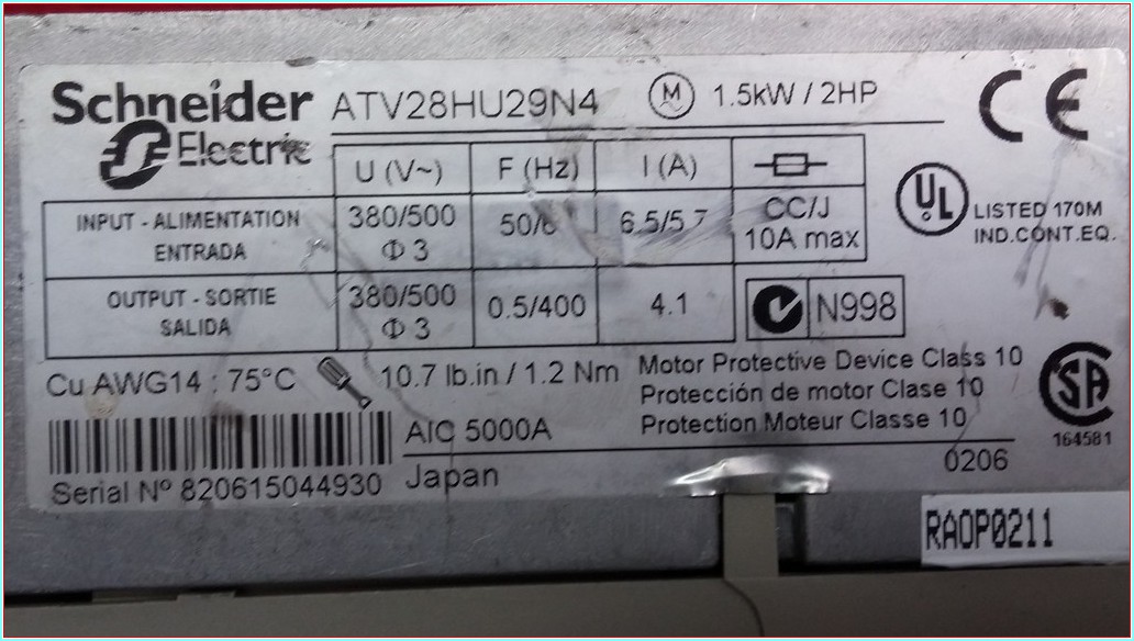 TELEMECANİQUE ATV28HU29N4 1,5KW 2HP (380 GİRİŞ) AĞIR ŞART
