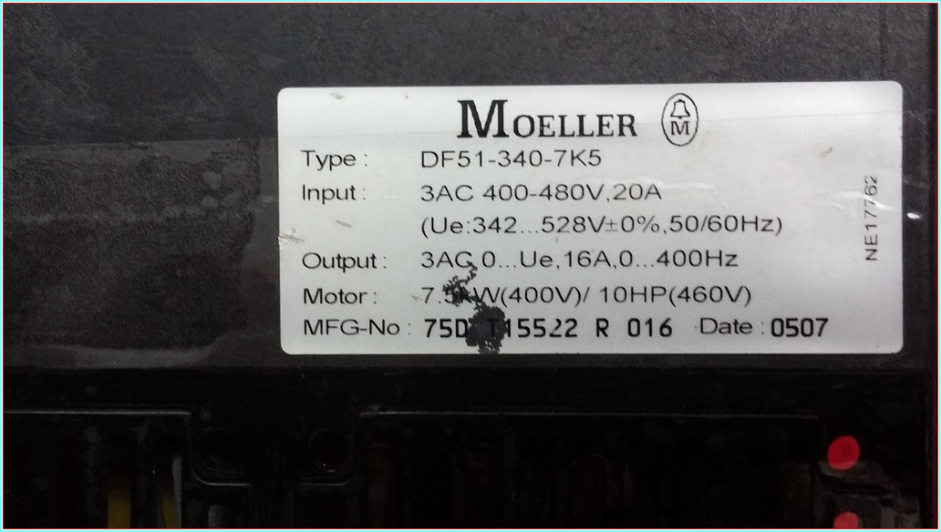 MOELLER DF51-340-7K5 7,5 KW SÜRÜCÜ 7,5KW INVERTER DRIVE