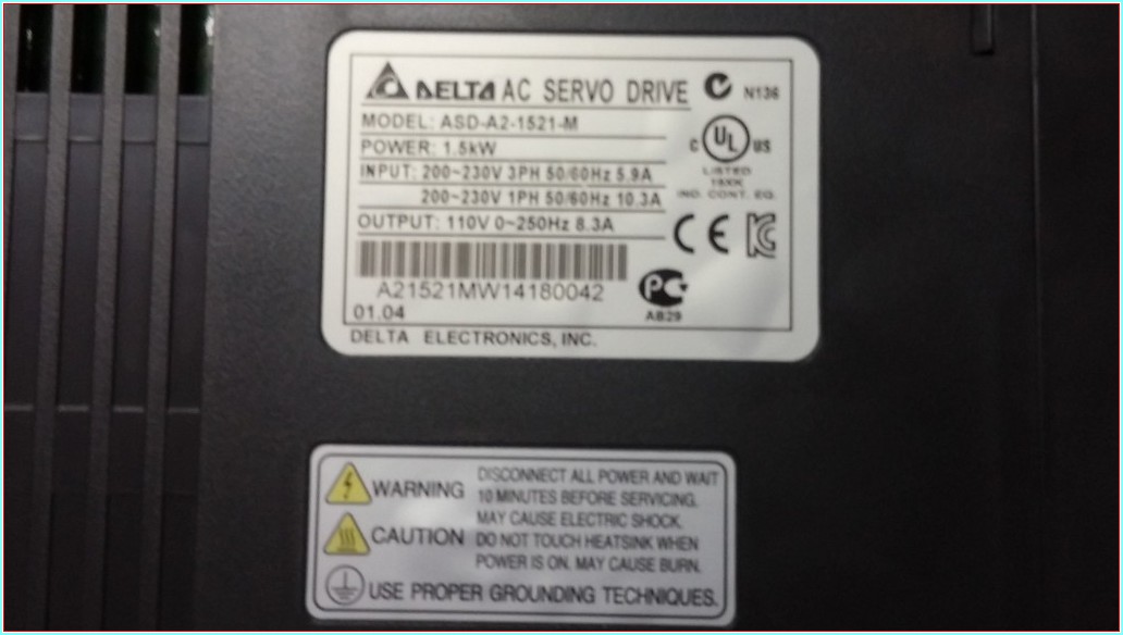 DELTA ASD-A2-1521-M 1,5KW SERVO SÜRÜCÜ INVERTER DRIVER