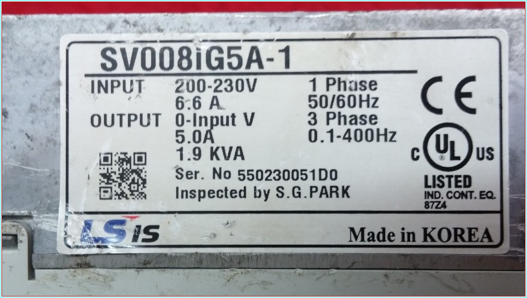 LS SV008İG5A-1 0,75 KW SÜRÜCÜ 0,75KW INVERTER DRIVE