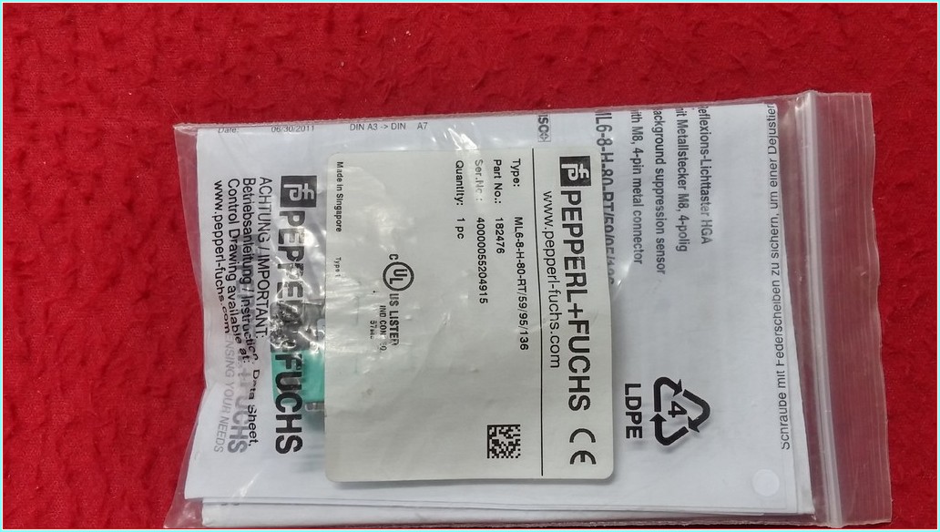 PEPPERL FUCHS ML6-8-H-80-RT/59/95/136 SIFIR KUTULU FOTOELEKTRİK SENSÖRÜ