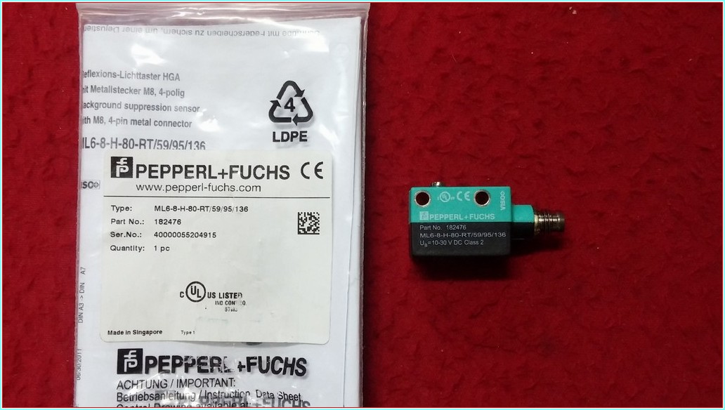 PEPPERL FUCHS ML6-8-H-80-RT/59/95/136 SIFIR KUTULU FOTOELEKTRİK SENSÖRÜ