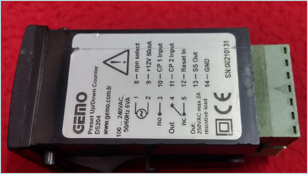 GEMO DS204 PRESET UP-DOWN COUNTER İLERİ GERİ SAYICI