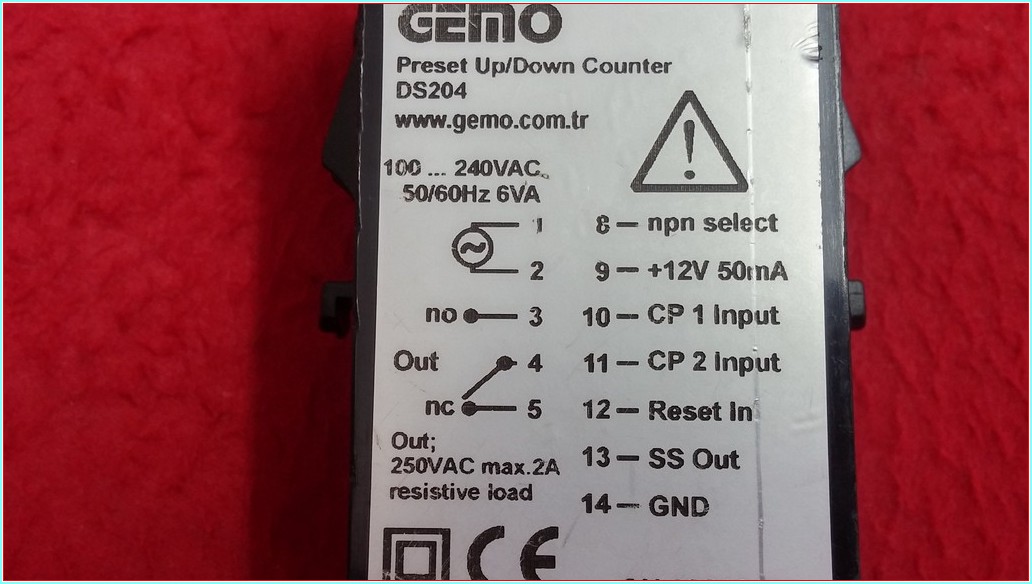 GEMO DS204 PRESET UP-DOWN COUNTER İLERİ GERİ SAYICI
