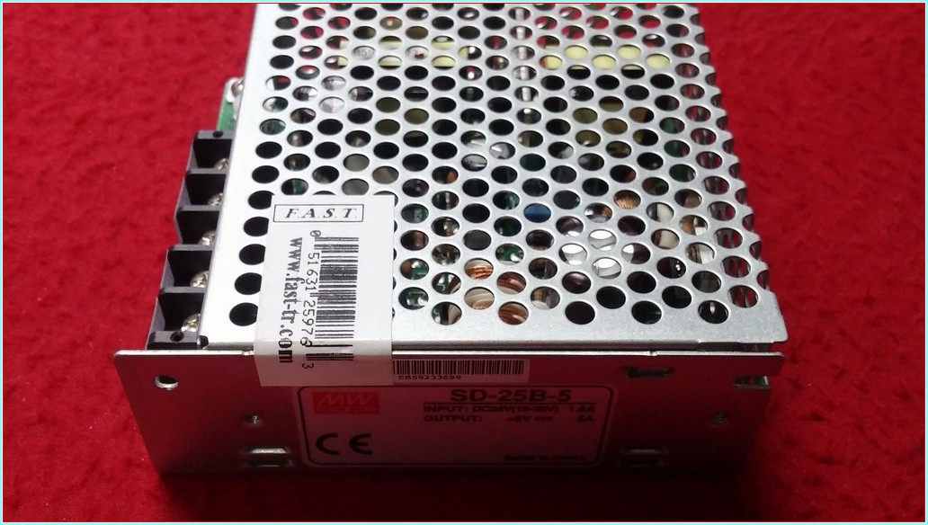 MW SD-25B-5 -5V 5A INPUT DC24 19-36V GÜÇ KAYNAĞI 5 AMPER POWER SUPPLY