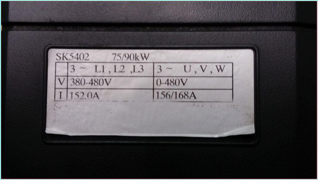 EMERSON SK5402 SK 5402 90 KW SÜRÜCÜ CONTROL TECHNIQUES 90 KW INVERTER