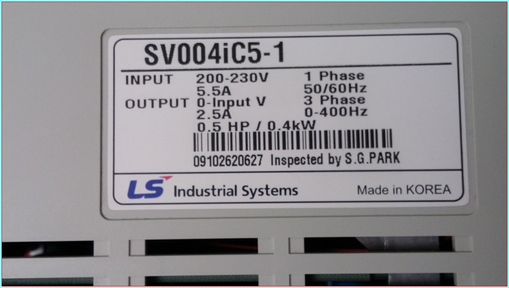 LS SV004İC5-1 0,4 KW SÜRÜCÜ 0,40KW INVERTER