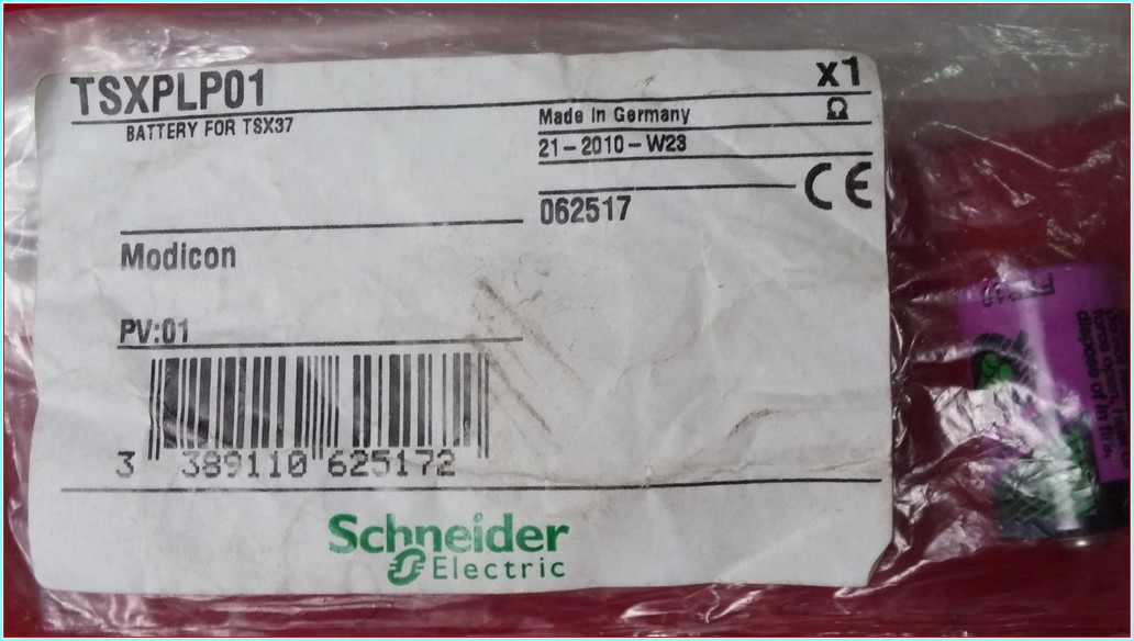 SCHNEİDER TSXPLP01 BATTERY FOR TSX37 SIFIR KUTULU DAHİLİ RAM HAFIZA YEDEKLEMESİ İÇİN PİL