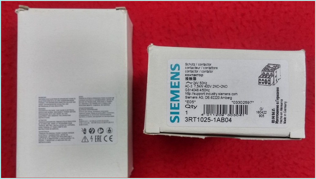 SIEMENS 3RT1025-1AB04 7,5 KW SIFIR KUTULU KONTAKTÖR
