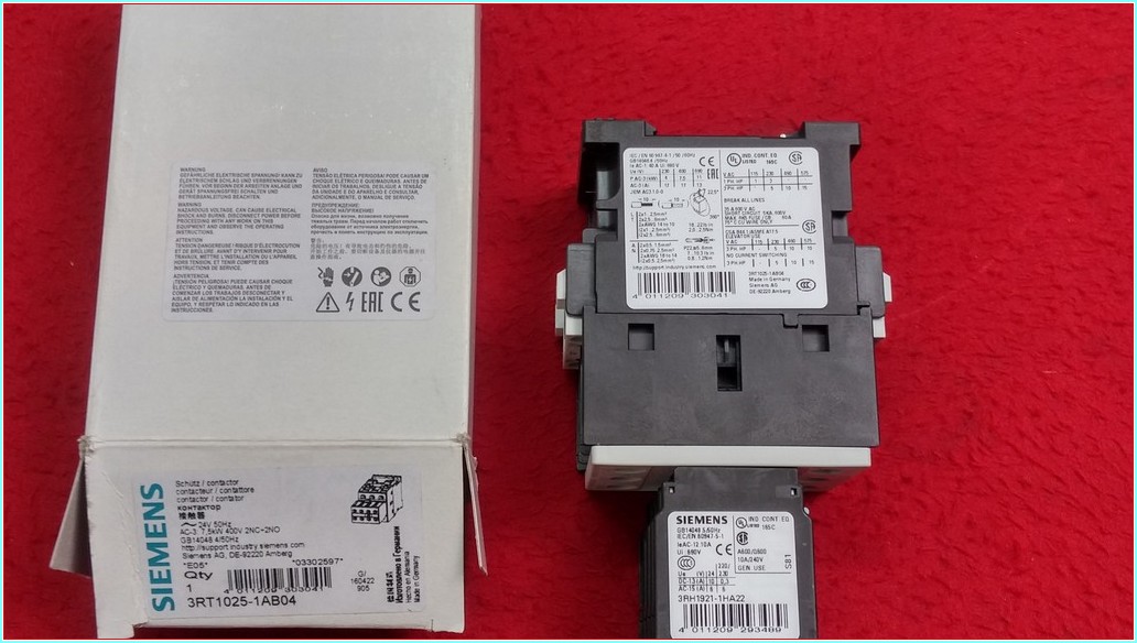 SIEMENS 3RT1025-1AB04 7,5 KW SIFIR KUTULU KONTAKTÖR